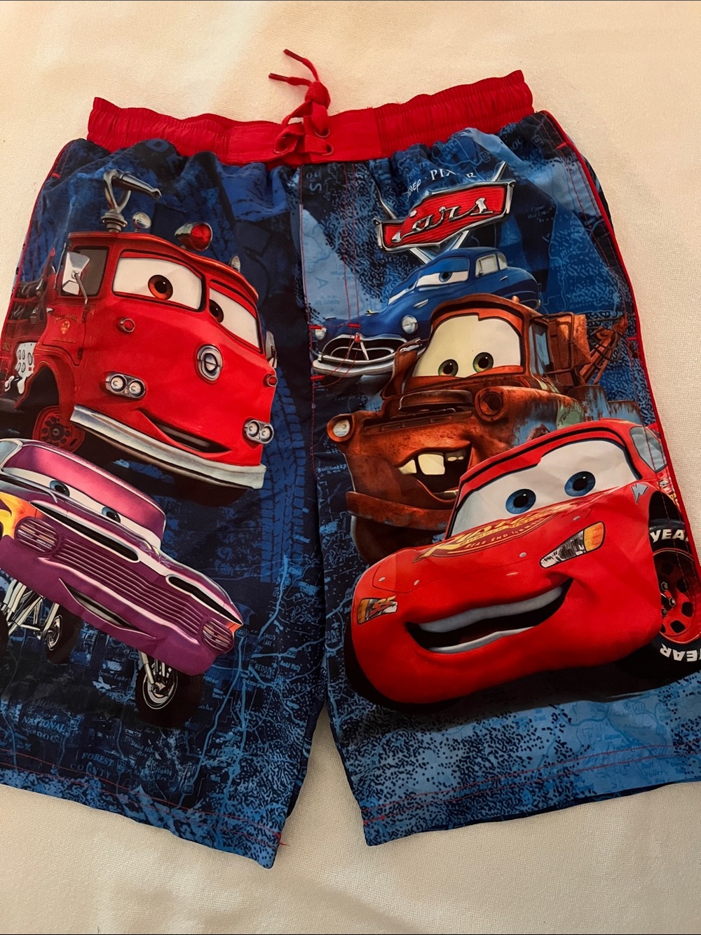 Swim shorts Disney Pixar Cars boys new size 8 polyester shell & lining